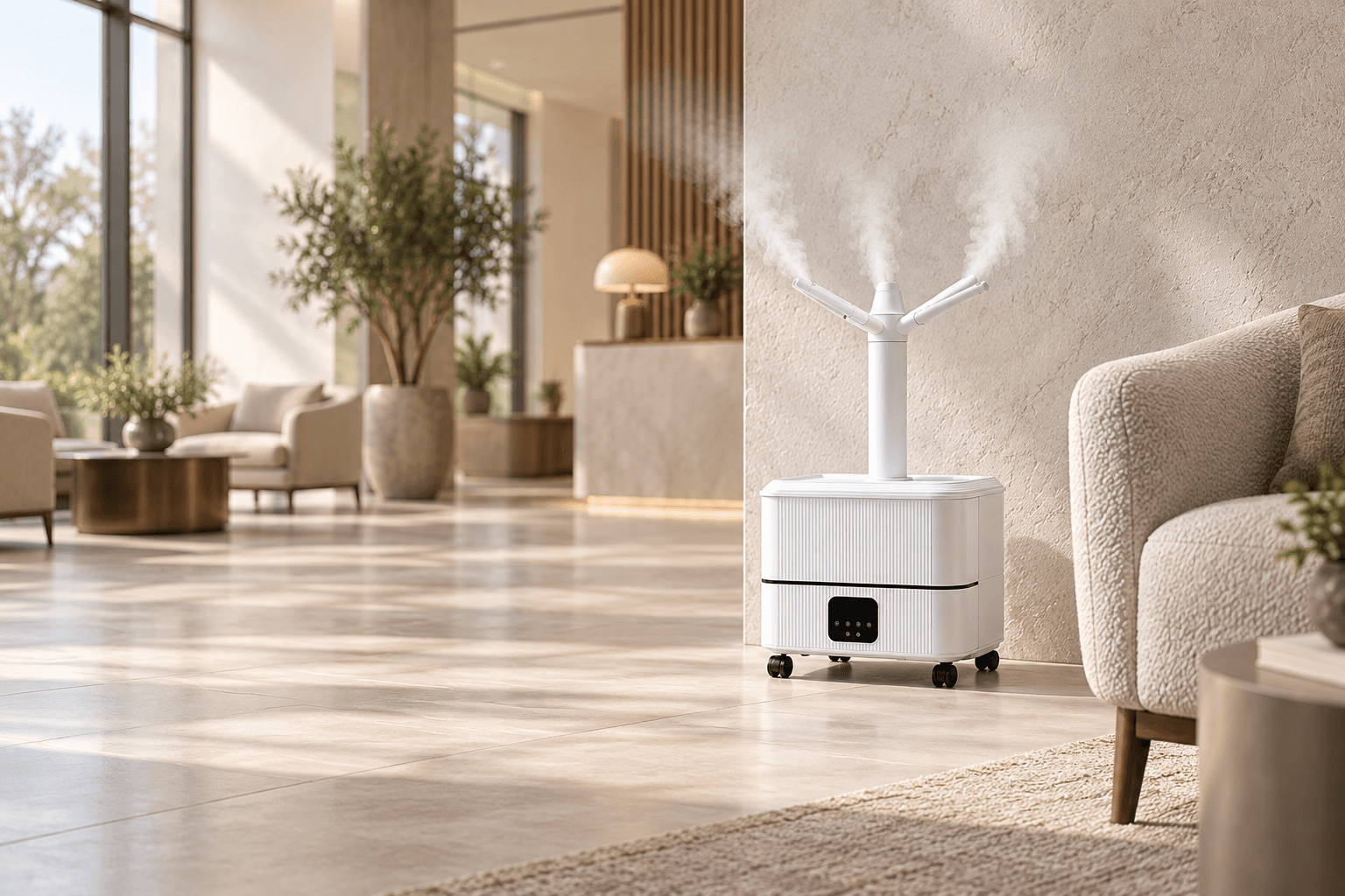Aroma diffuser used in a refined lounge setting